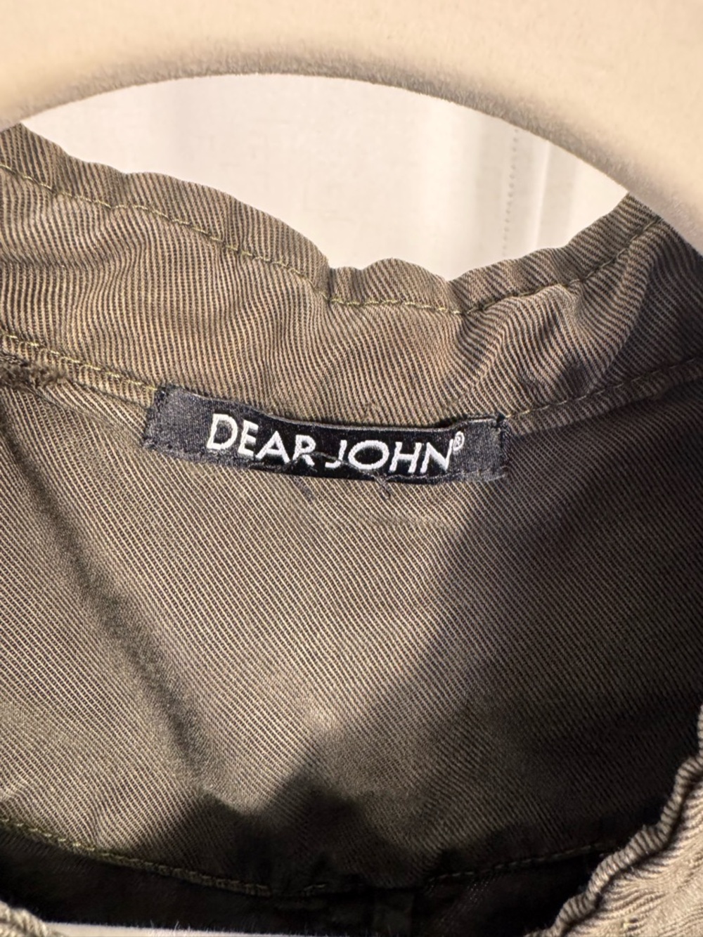 Dear John Olive Green Tencel Utility Jacket - Picture 6 of 7